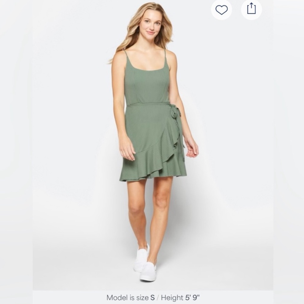 Nine Britton Sage Green Wrap Mini Dress NWT